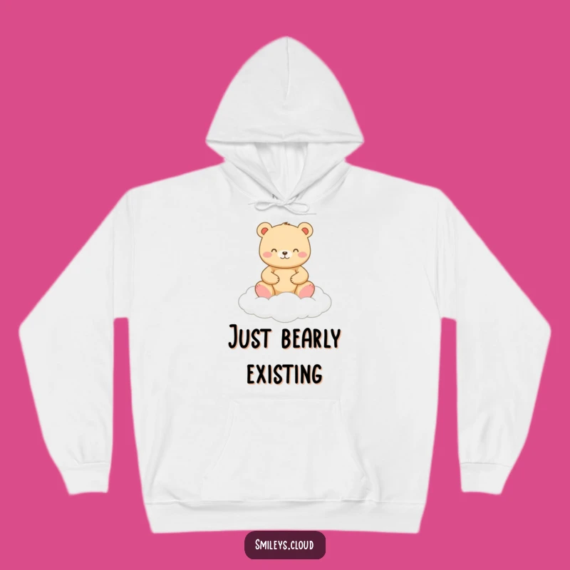Funny Zen Bear Hoodie: Cozy Meditating Bear on Cloud, Ultimate Funny Gift