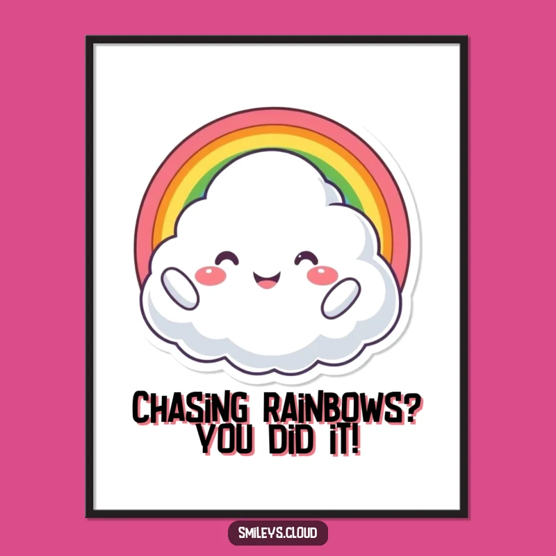 Free Printable Proud Cloud Rainbow Wall Art - Joyful Downloadable Decor for Smiles