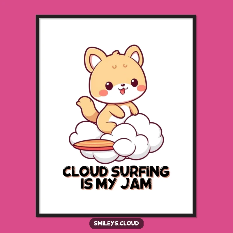 Free Printable Wall Art: Cloud Surfing Animal - Fun Downloadable Decor