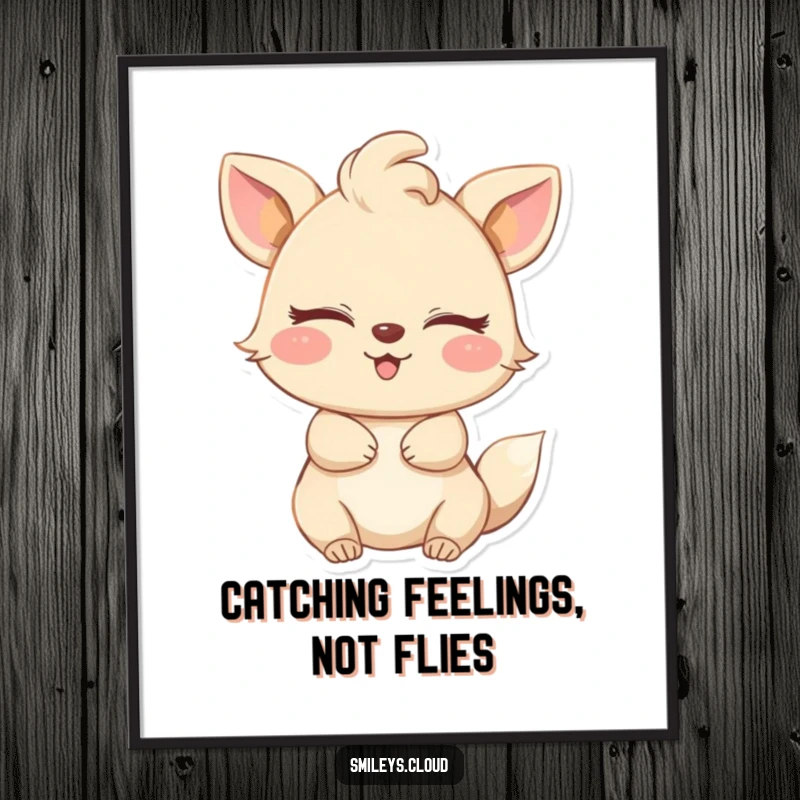 Funny Free Printable Wall Art: A content animal with eyes closed, feeling a gentle breeze, evoking serenity and joy.