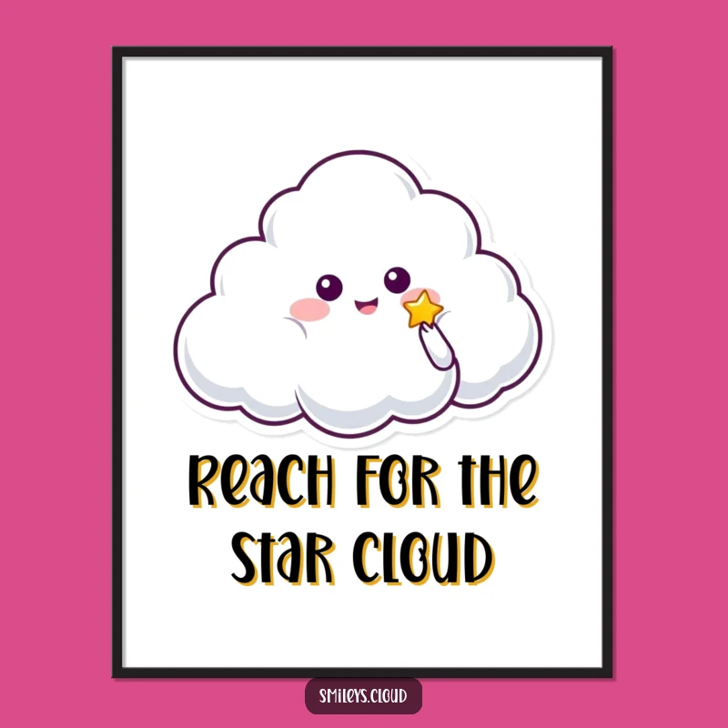 Free Printable Wall Art: Star-Giving Cloud - Magical Downloadable Decor