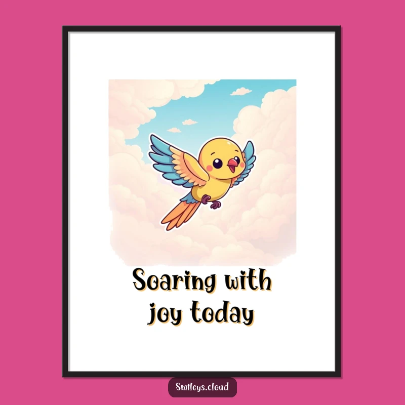 Free Printable Wall Art: Vibrant Parrot Sky Adventure Funny Downloadable Decor!