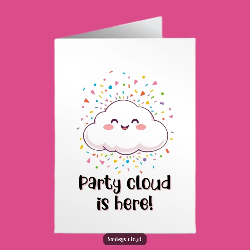Free Printable Birthday Card: Confetti Cloud - Festive Downloadable Greeting