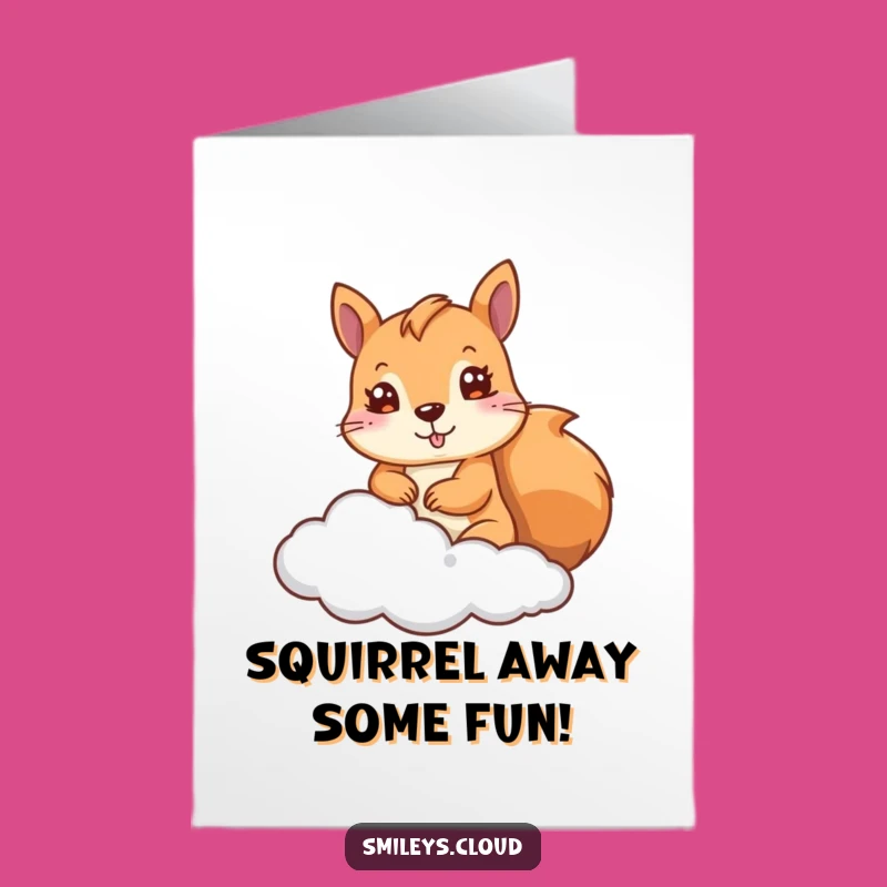Free Printable Birthday Card: Cute Squirrel Peeking Surprise for a Nutty, Fun Celebration!