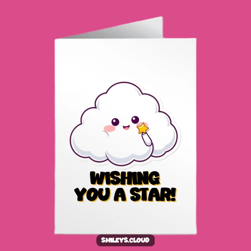 Free Printable Birthday Card: Star-Giving Cloud - Magical Downloadable Greeting