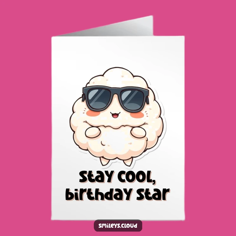 Free Printable Cool Cloud Birthday Card - Funky Downloadable Gift for a Chill Vibe