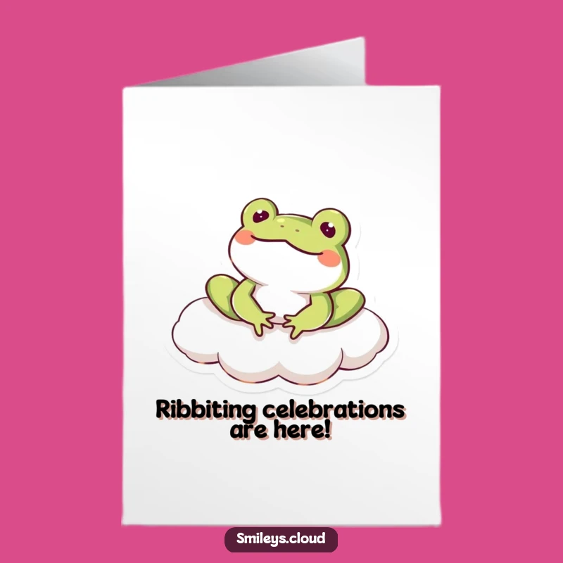 Free Printable Frog Birthday Card: Funny Cloud Lounger Downloadable Gift!