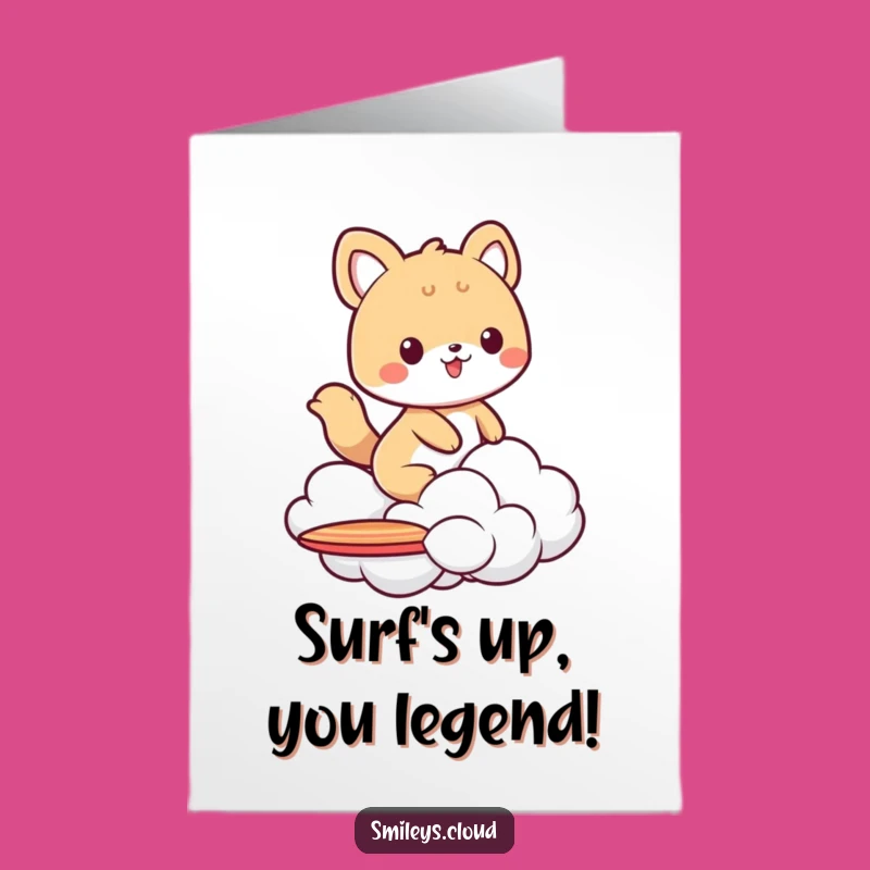 Free Printable Congrats Card: Cloud Surfing Animal - Awesome Downloadable Celebration