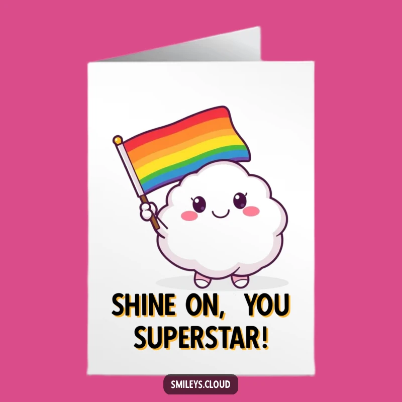 Free Printable Congrats Card: Cloud Critter Rainbow Cheer, Funny Downloadable Gift