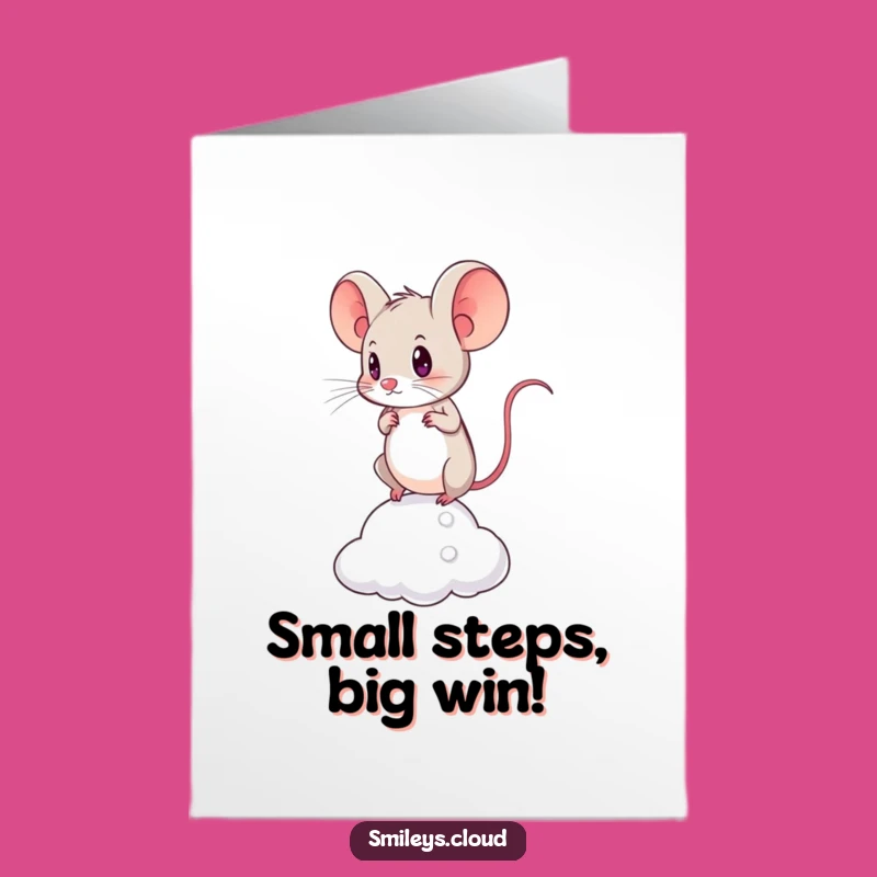 Free Printable Congrats Card: Brave Mouse Triumph, Downloadable Achievement Gift