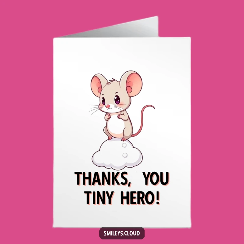 Free Printable Thank You Card: Brave Mouse Gratitude, Downloadable Support Gift