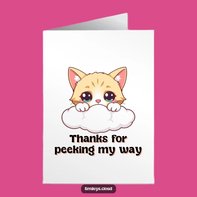 Free Printable Thank You Card: Curious Cat Gratitude Funny Card