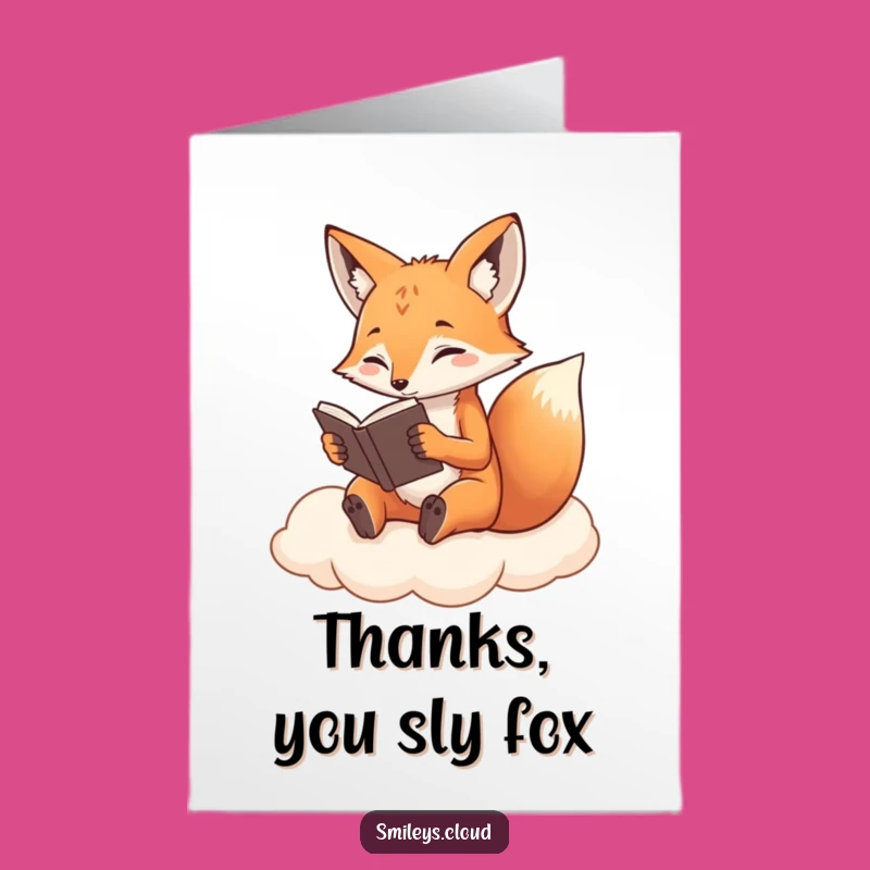 Free Printable Thank You Card: Fox's Insightful Thanks for Your Kind Gesture!