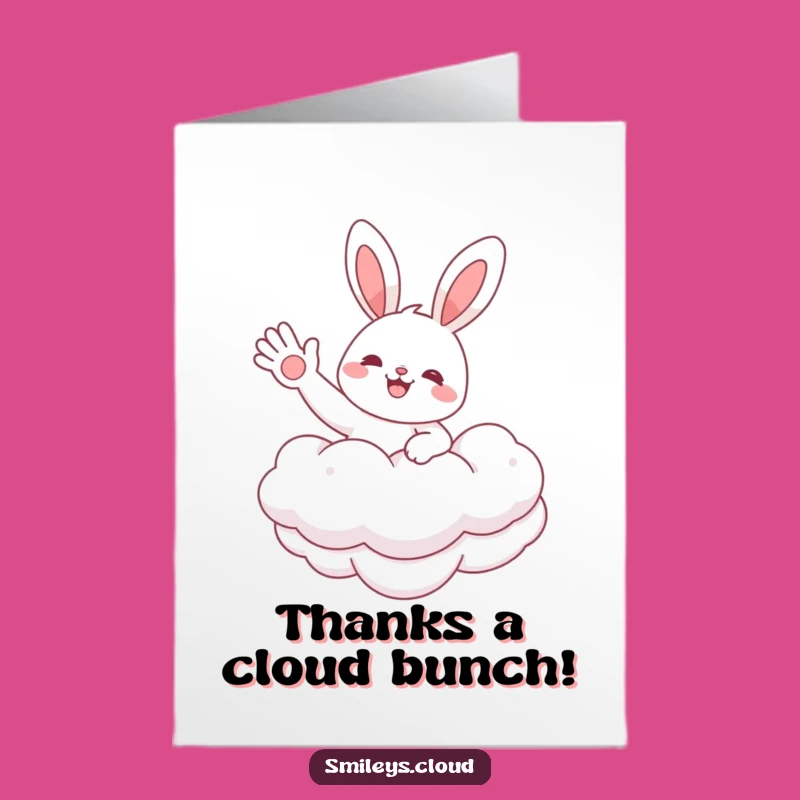 Free Printable Thank You Card: Bunny Cloud Gratitude, Downloadable Sweetness