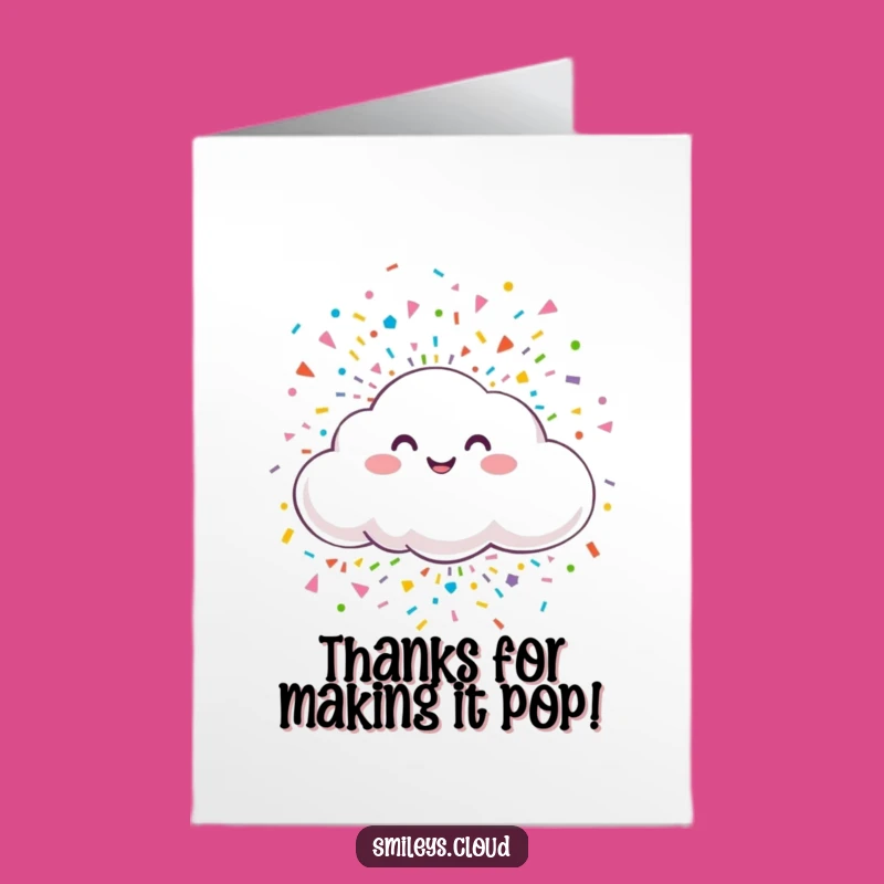 Free Printable Thank You Card: Confetti Cloud - Fun Downloadable Gratitude