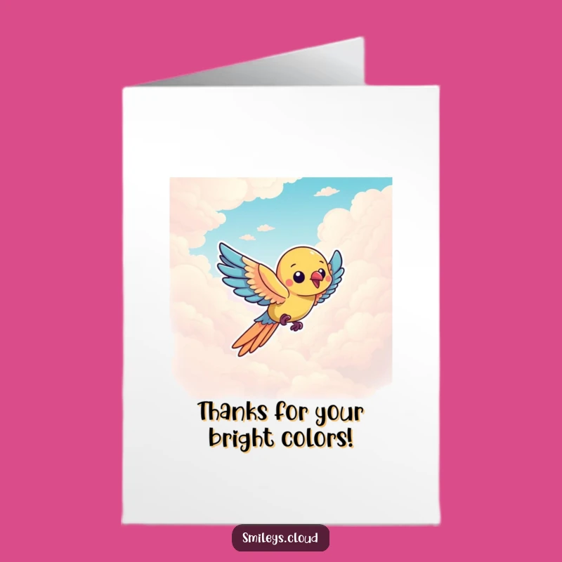 Free Printable Parrot Thank You Card: Colorful Thanks Funny Downloadable!