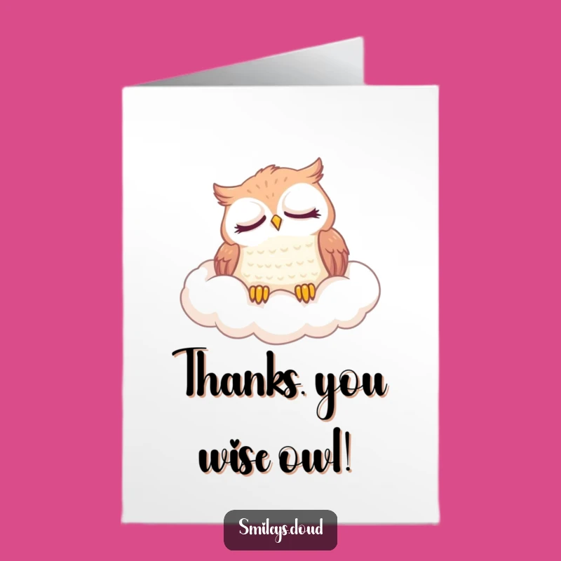 Free Printable Thank You Card: Owl's Nap, Sweet Appreciation Downloadable