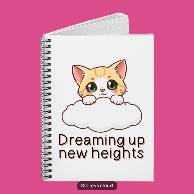 Funny Curious Cat Cloud Notebook: Jot Down Ideas with Whimsical Flair