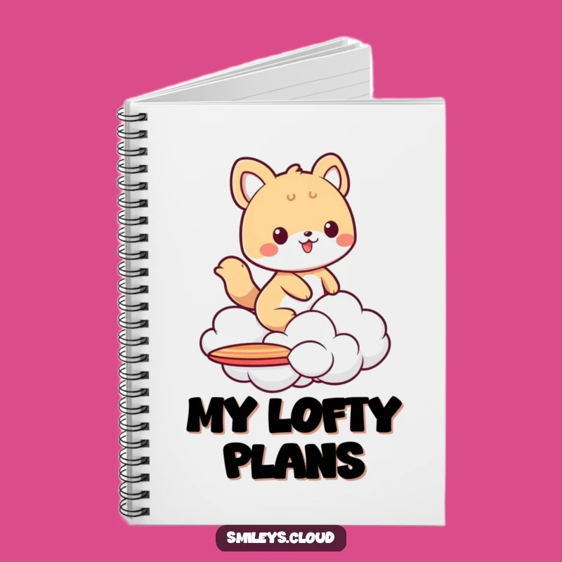 Funny Animal Cloud Surfer Notebook - Jot Down Adventures Funny Gift