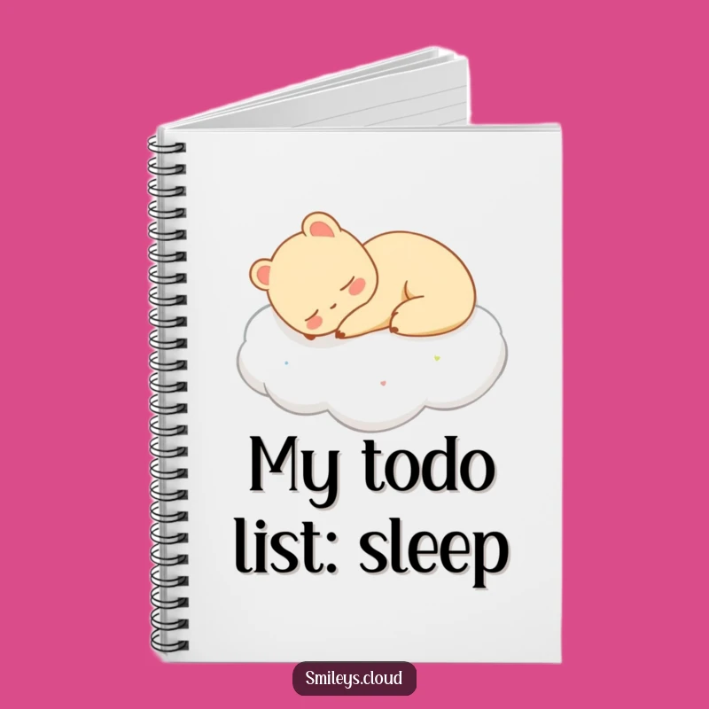 Funny Content Animal Cloud Notebook - Jot Down Your Peaceful Thoughts