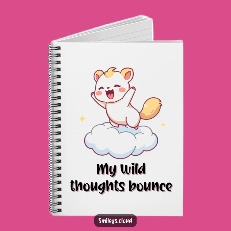 Funny Energetic Animal Cloud Notebook - Capture Your Playful Thoughts