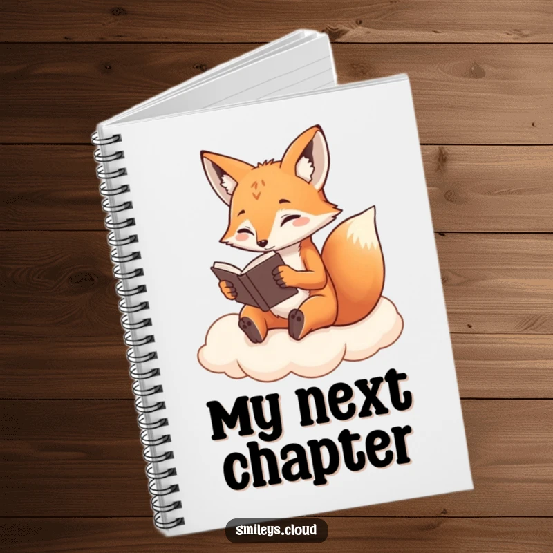 Funny Fox Notebook: A determined fox reads on a cloud on this journal, perfect for jotting down smart ideas and notes.