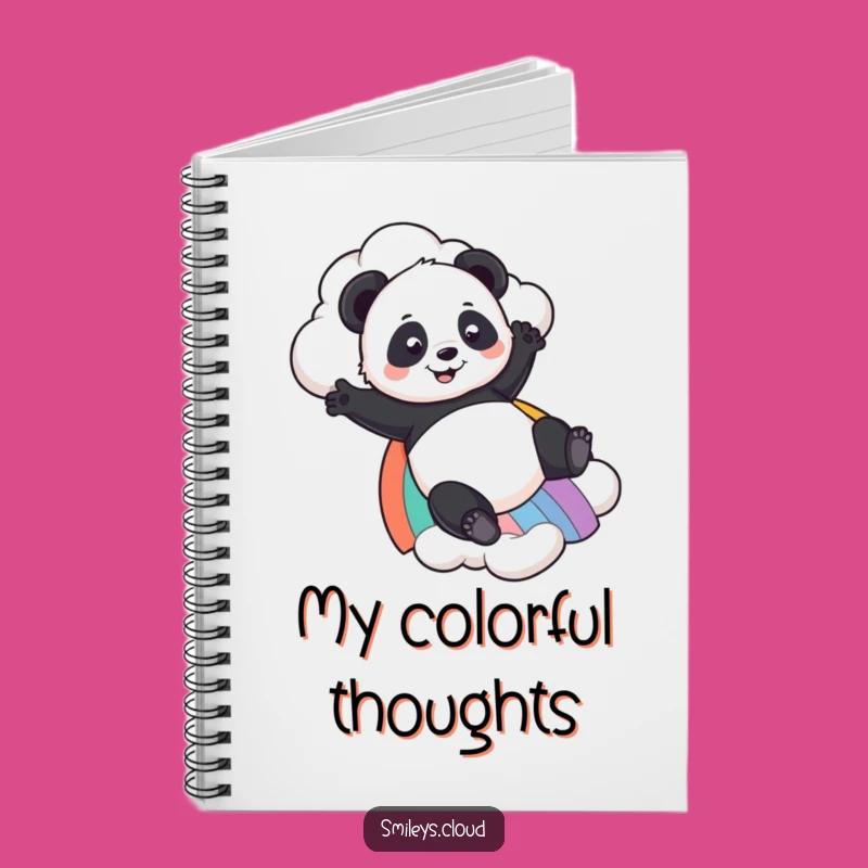 Funny Panda Rainbow Slide Notebook - Lined Bear Lover Journal Gift
