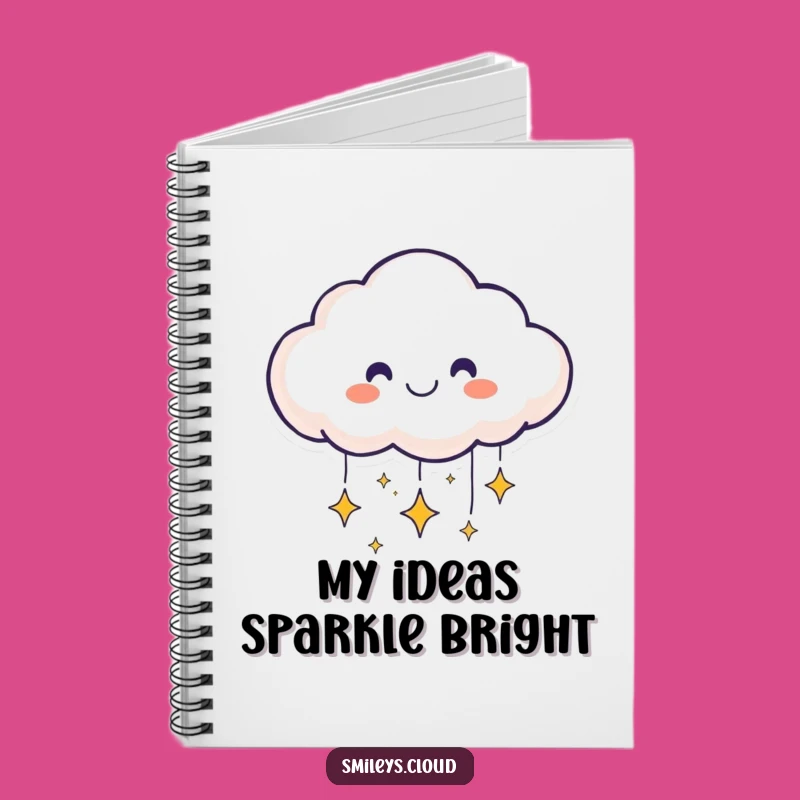 Funny Smiling Cloud Notebook: Jot Down Dreams with Sparkle