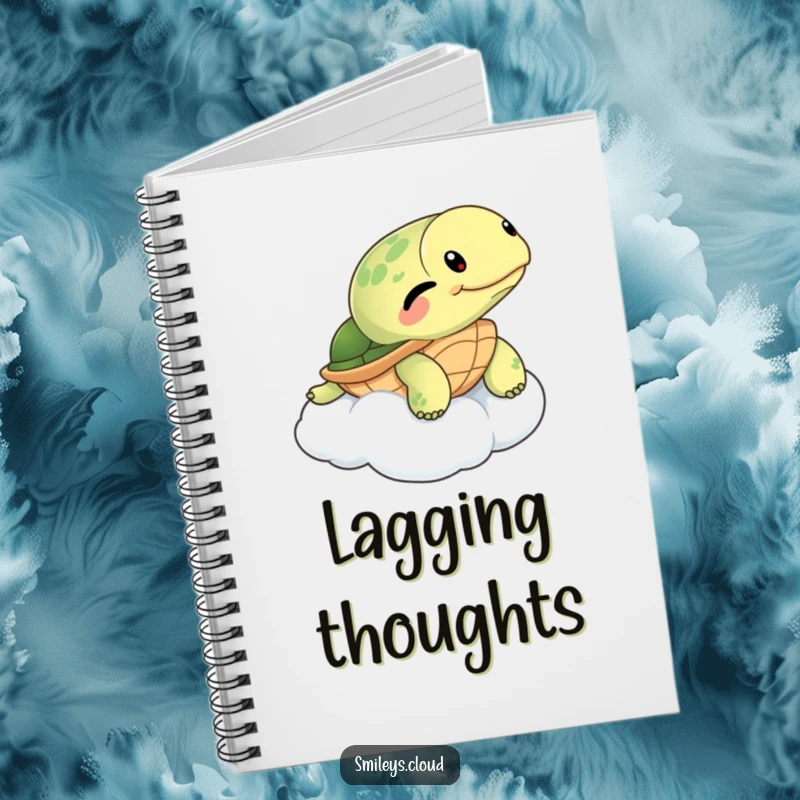 Funny Turtle Notebook: A winking turtle floats on a cloud, inspiring calm and gentle thoughts for all your writing needs.