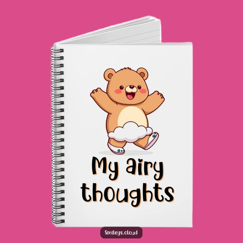 Funny Bear Cloud Shoes Notebook: Jot Down Happy Ideas, Perfect Gift
