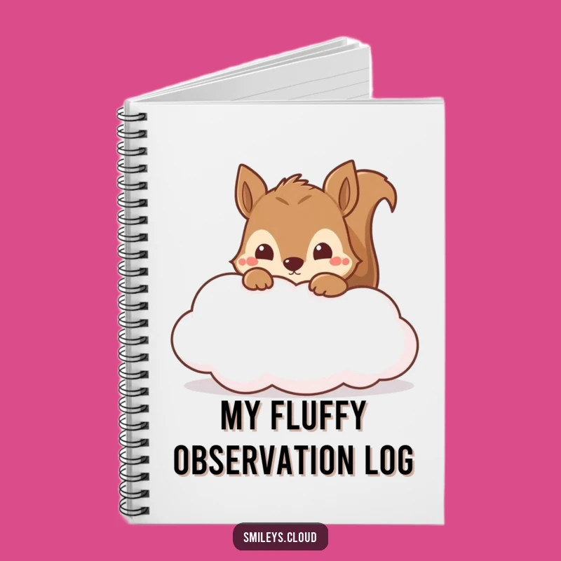 Funny Curious Squirrel Cloud Notebook - Jot Down Ideas Hilariously