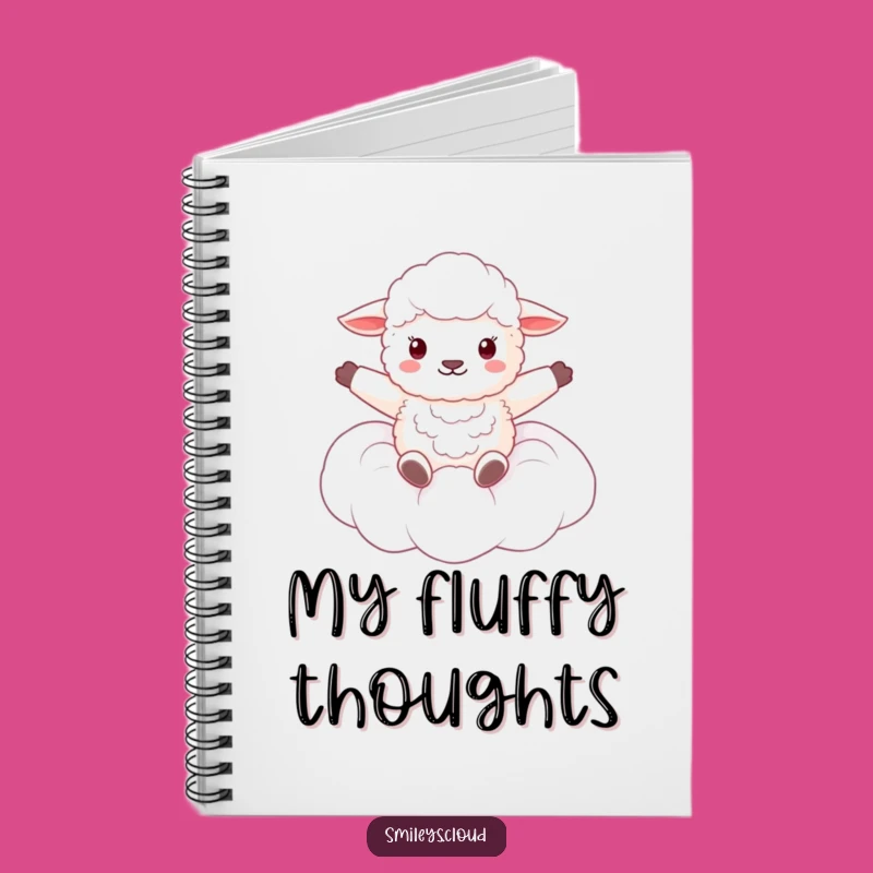 Funny Fluffy Sheep Cloud Notebook - Dreamy Journal for Sheep Fans