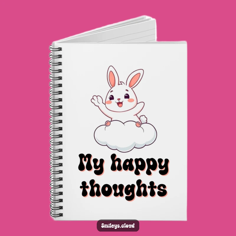 Funny Bunny Notebook: Happy Cloud Waving - Journal Your Joyful Thoughts!