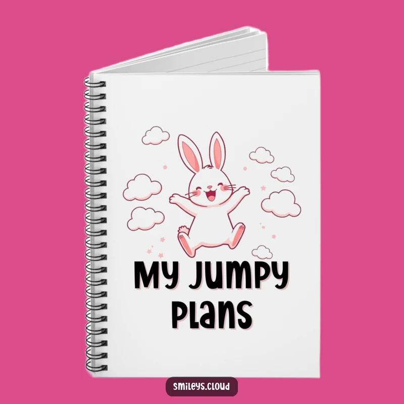 Funny Rabbit Cloud Notebook: Jot Down Your Happiest Thoughts