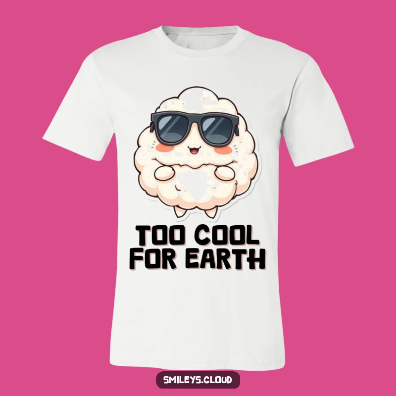 Funny Cool Cloud T-Shirt: Sunglasses Smirk Graphic Tee, Laid-Back Gift