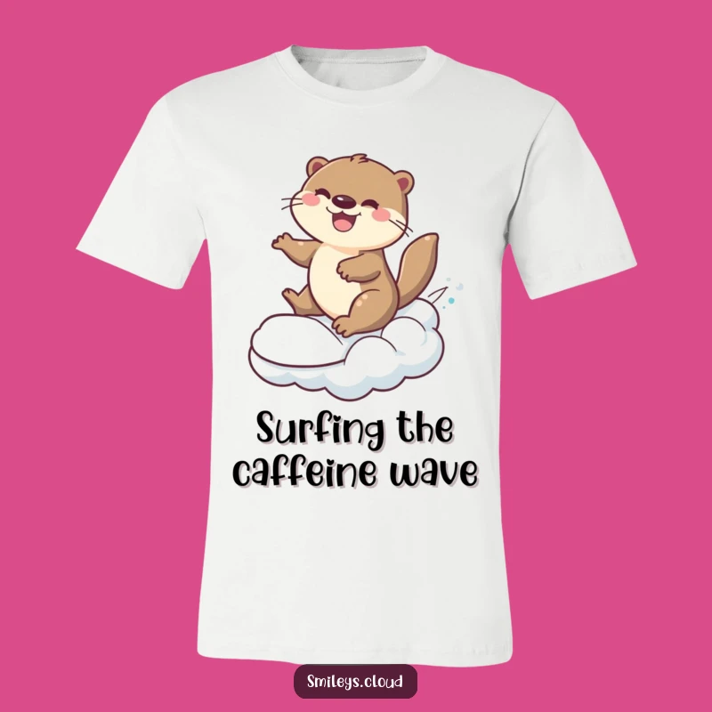 Funny Otter Cloud Surfer T-Shirt: Adventure Tee for Playful Souls