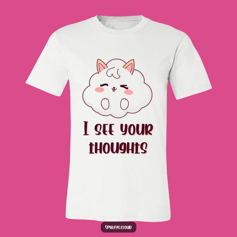 Funny Winking Cloud Animal T-Shirt - Cute & Cheeky Funny Gift Tee