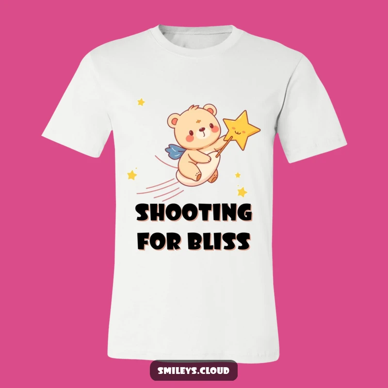 Funny Bear Cub Star T-Shirt: Joyful Cosmic Rider, Awesome Funny Gift