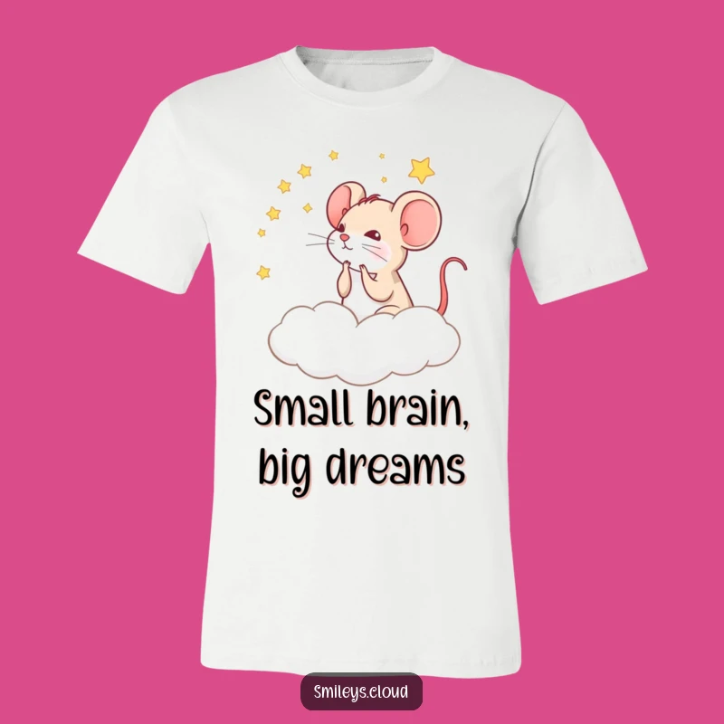 Funny Mouse Cloud T-Shirt: Cosmic Thoughts Funny Gift for Introspectives