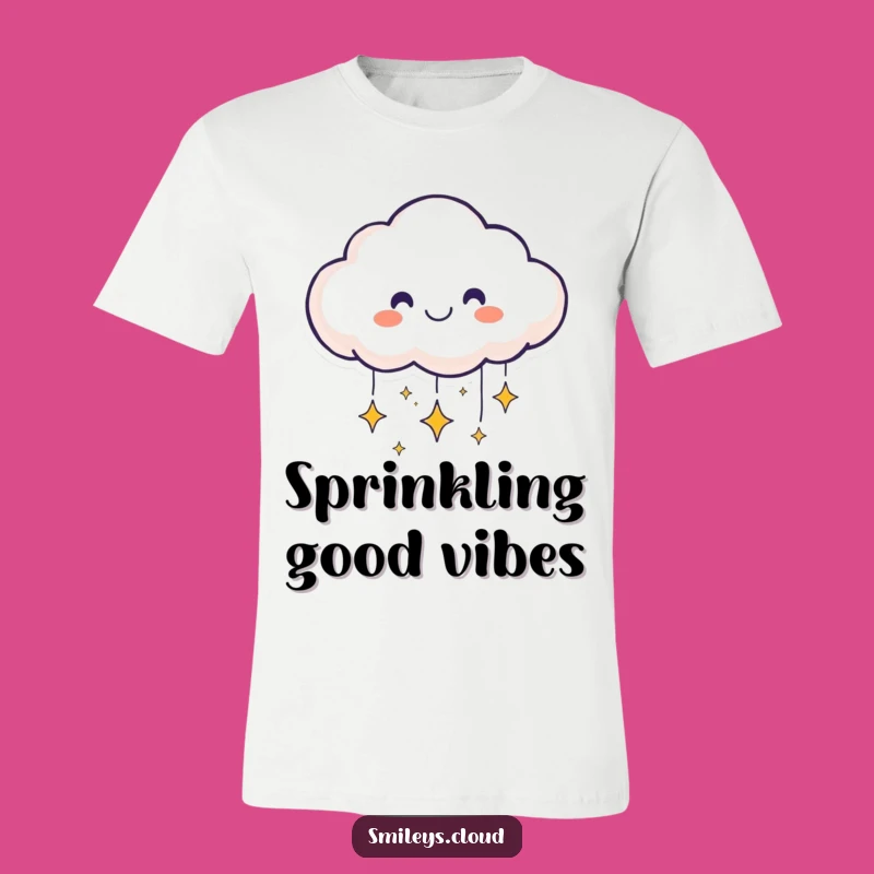 Funny Smiling Cloud Stars T-Shirt: Wear Your Dreams and Sparkle