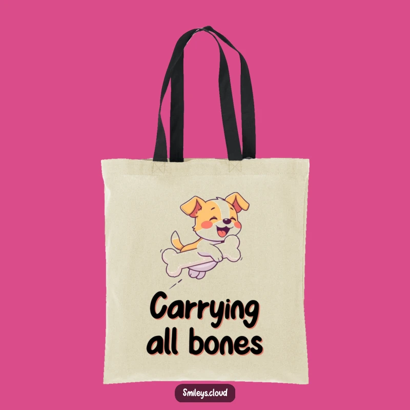 Funny Dog Bone Cloud Tote Bag: Carry Your Pup Love, Perfect Accessory Gift