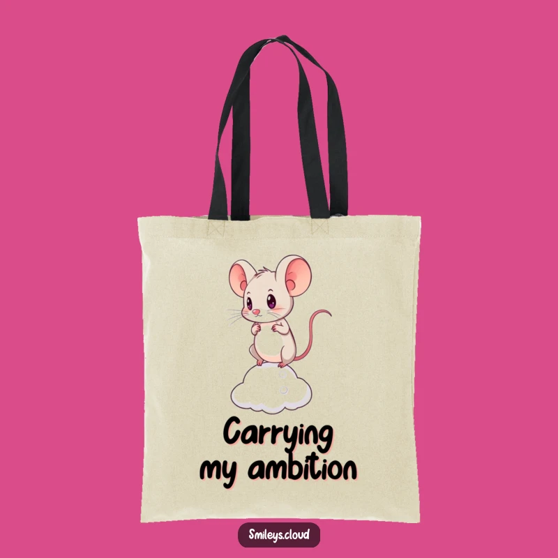 Funny Brave Mouse Tote Bag: Carry Your Determination, Perfect Accessory Gift