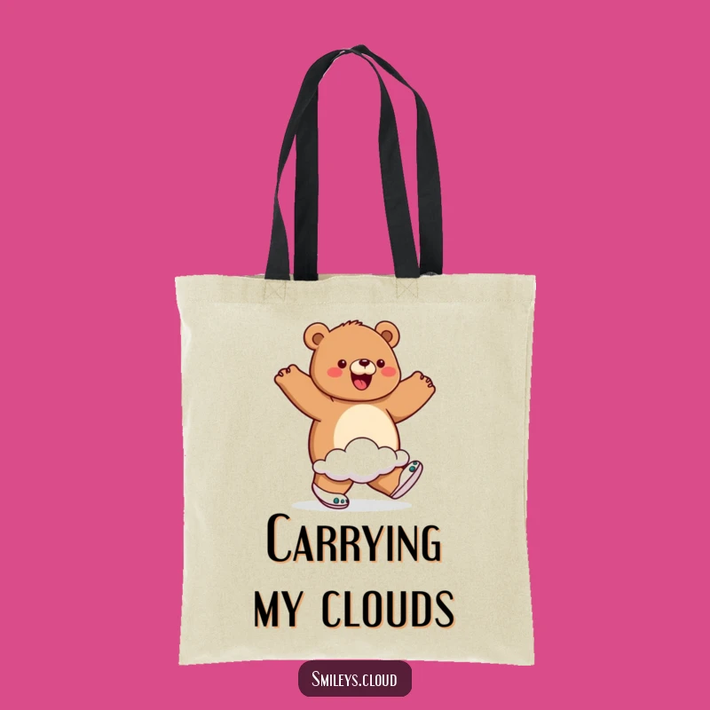 Funny Bear Cloud Shoes Tote Bag: Carry Your Joy, Perfect Accessory Gift