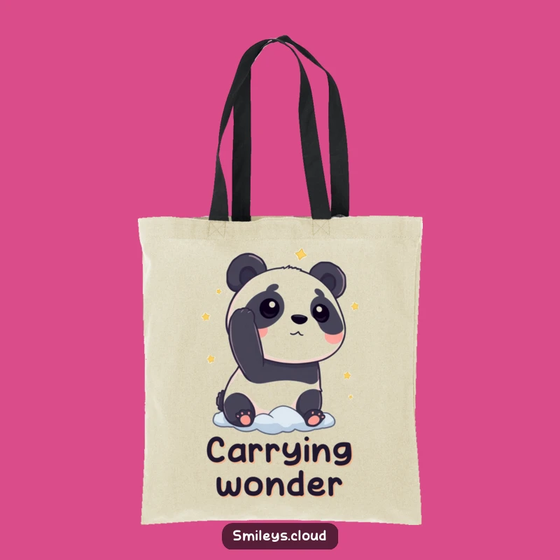 Funny Panda Star Gaze Tote Bag: Carry Your Dreams Hilarious Funny Gift