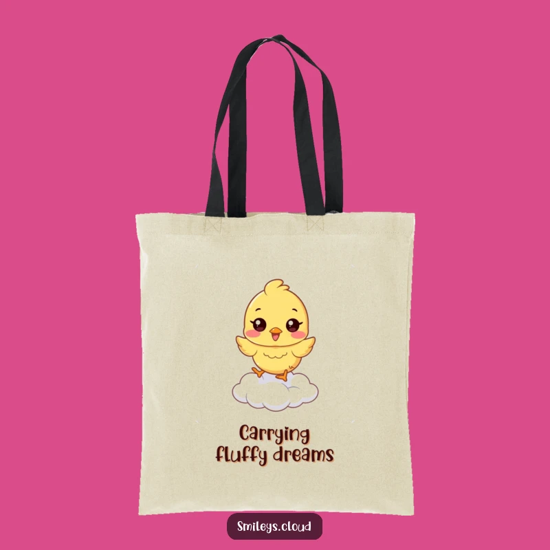 Funny Chick Cloud Hop Tote Bag: Carry Happiness Hilarious Funny Gift