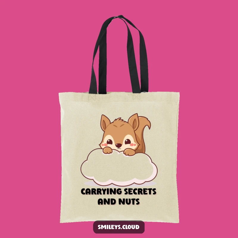 Funny Curious Squirrel Cloud Tote Bag - Stylish & Humorous Accessory
