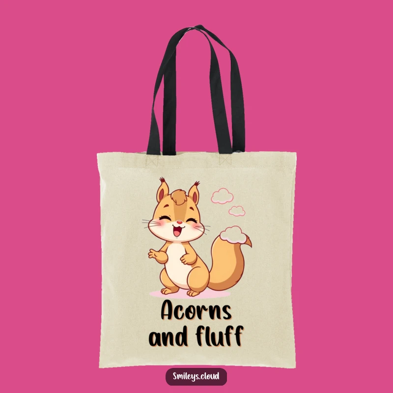Funny Giggling Squirrel Juggling Clouds Tote Bag: Carry Your Fun