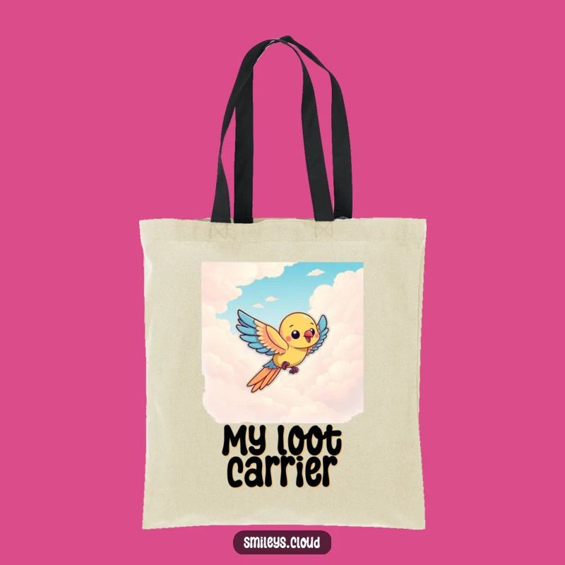 Funny Parrot Sky Tote Bag - Hilarious and Practical Gift for Bird Lovers