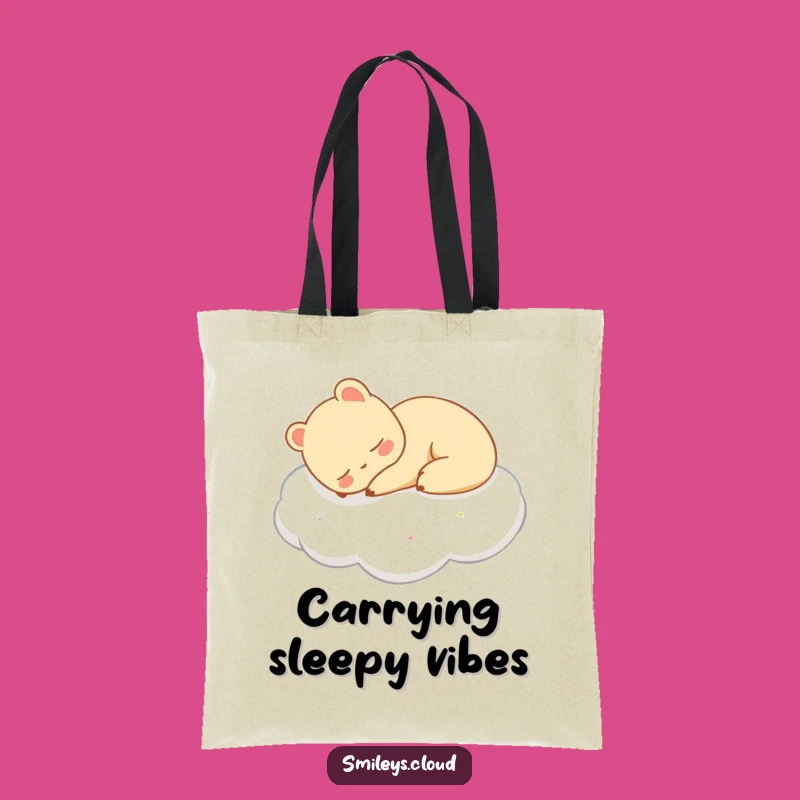 Funny Peaceful Cloud Animal Tote - Carry Your Calm Wherever You Go!